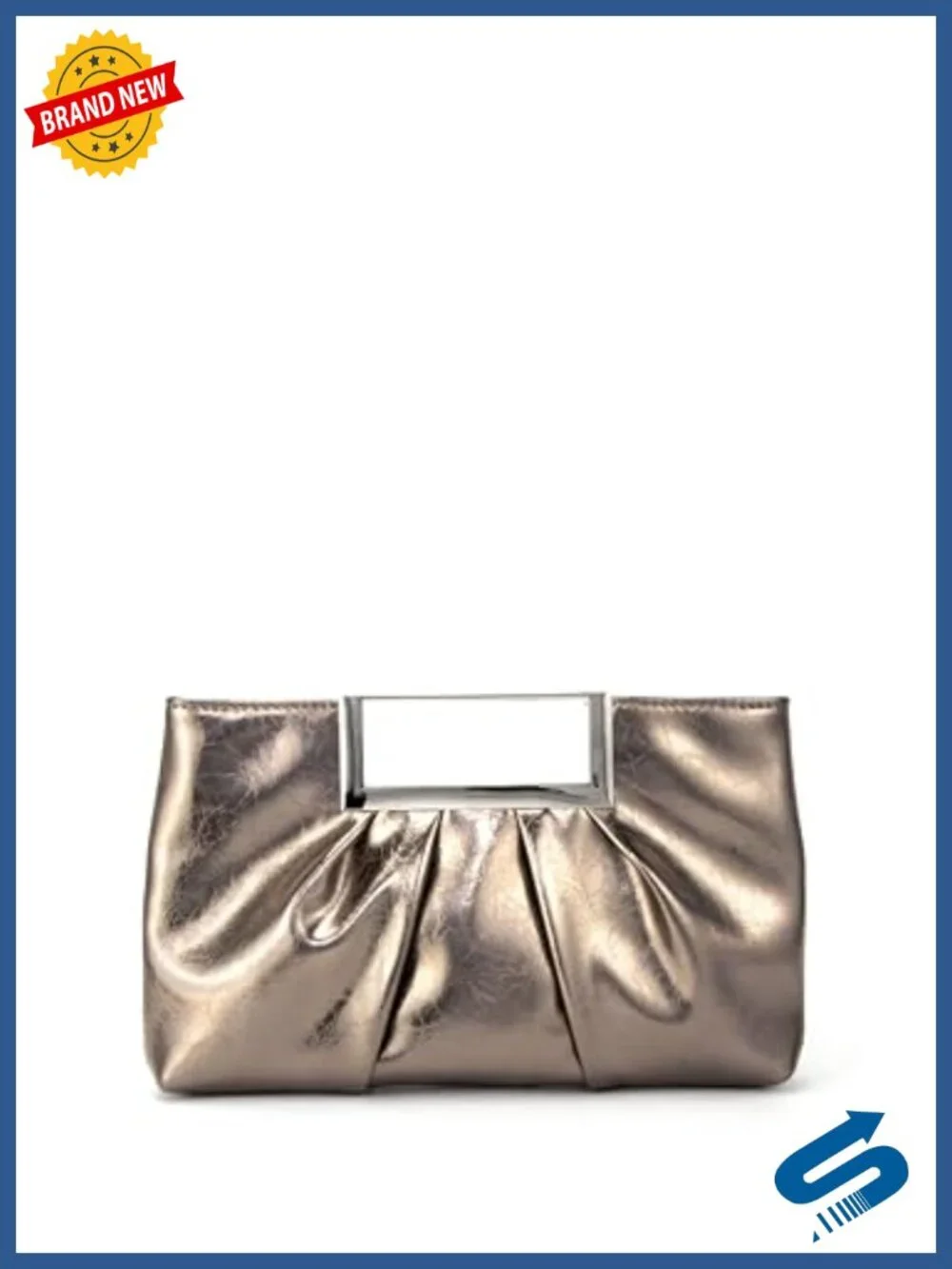 Evening Clutch Crossbody Purse for Wedding Prom Party Formal, Faux Leather